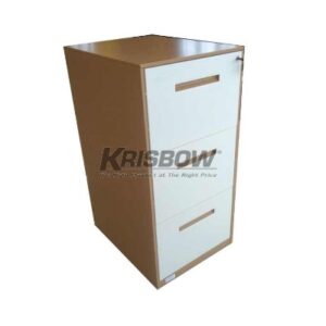 File Cabinet 3 Drawer Brown Beige Krisbow 10342615-0
