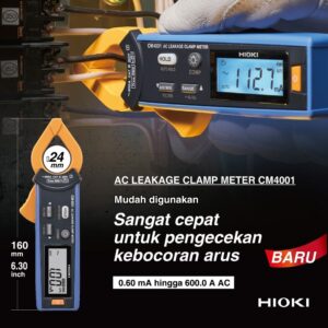 Tang Ampere AC Leakage Clamp Meter True RMS 600A Hioki CM4001-0