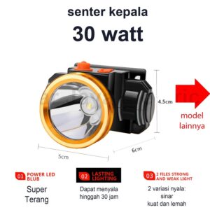Lampu Senter Head Lamp 30 Watt-0
