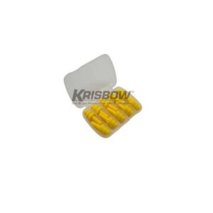 Ear Plug Silicon 5 Pair With Case Yellow Krisbow 10121974-0