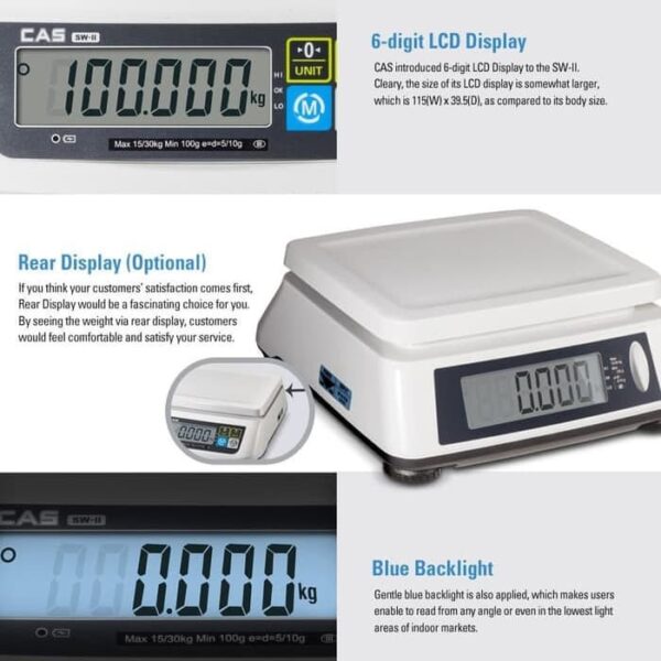 Timbangan Counting Digital Scale Cap 6Kg Cas SW-II-37557