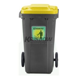 Tempat Sampah Dustbin New Eco 120L Grey With Yellow LID Krisbow 10375604-0