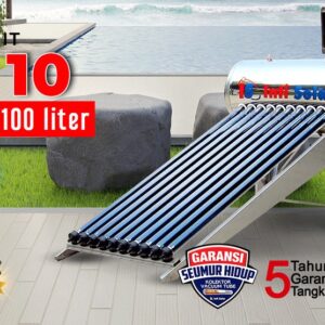 Pemanas Air Matahari Water Heater 100 Liter Inti Solar 10 IN-0
