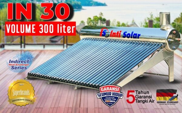 Pemanas Air Matahari Water Heater 300 Liter Inti Solar 30 IN-0