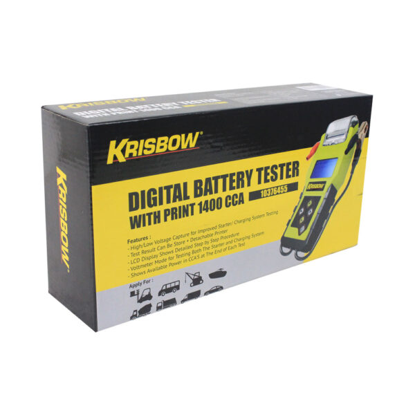 Battery Tester Print 50-1400CCA ERBTP14 Krisbow 10376455-37812