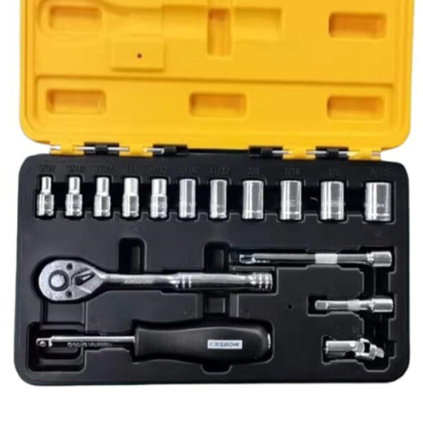 Socket Set 1/4IN 5/32-9/16IN 16PC LRSOS4 Krisbow 10451487-40035