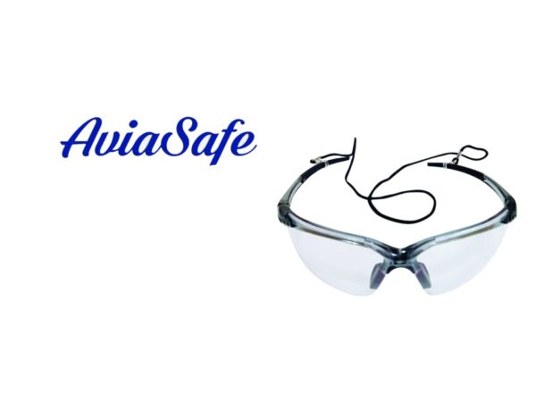 Kacamata Safety Aviasafe Airbus Clear Lens + Tali 11010-0