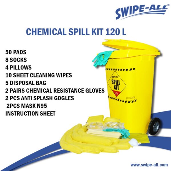 Swipe-All C89 Chemical Spill Kit 120L Menyerap Cairan Kimia 122120-0
