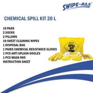 Swipe-All C20 Chemical Spill Kit 20 Liter With Bag 12220-0