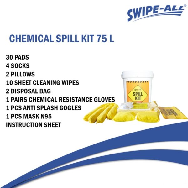Swipe-All C75 Chemical Spill Kit 75 Liter With Bucket 12275-0