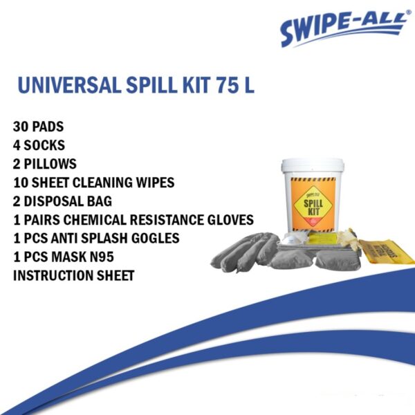 Swipe-All U75 Universal Spill Kit 75L With Bucket 13375-37982