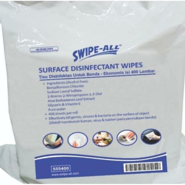 Lap Pembersih Disinfectant Wipes 400 Refill Pack Swipe-All 555400-37826