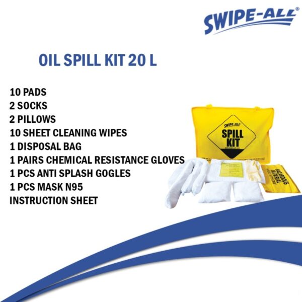 SWIPE-ALL Oil Spill Kit 20 Liter With Bag 79920-37965