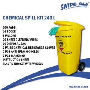 Swipe-All C90 Chemical Spill Kit 240L Menyerap Cairan Kimia 122240-0