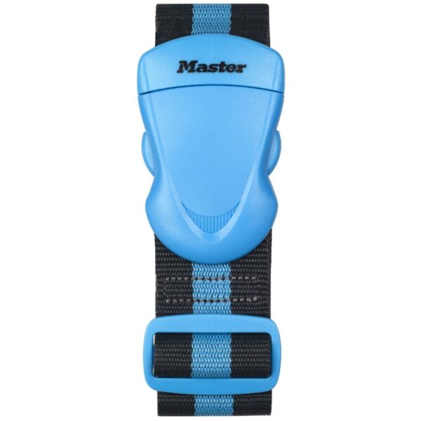 Gembok Strap 5Cm Width Locking With Plastic Buckle Blue & Dark Grey Stripes Masterlock 4700EURDBLU-38096