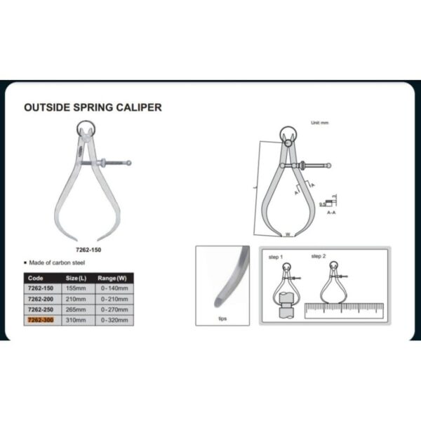 Outside Spring Caliper Insize 7262-300-38201