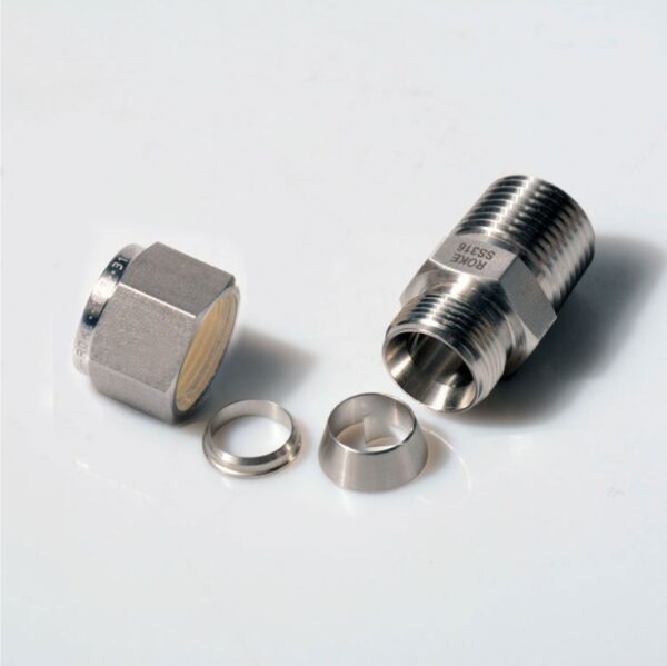 KONEKTOR FITTINGS KERAN MALE CONNECTOR ROKE SUS316 1/4NPT X 1/4OD TUBE-38850