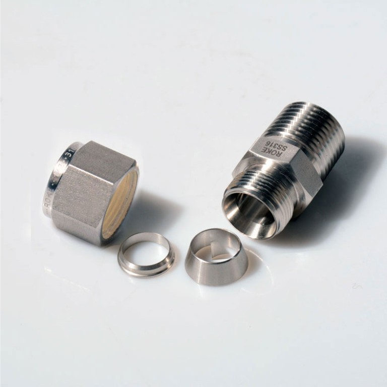 KONEKTOR FITTINGS KERAN MALE CONNECTOR ROKE SUS316 1/4NPT X 8MM TUBE-38866
