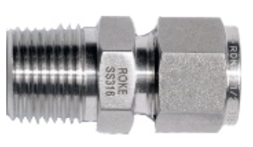 KONEKTOR FITTINGS KERAN MALE CONNECTOR ROKE SUS316 1/8NPT X 8MM TUBE-0