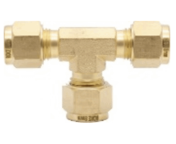 TUBE FITTING ROKE UNION TEE BRASS 600 PSI 6MM-38889