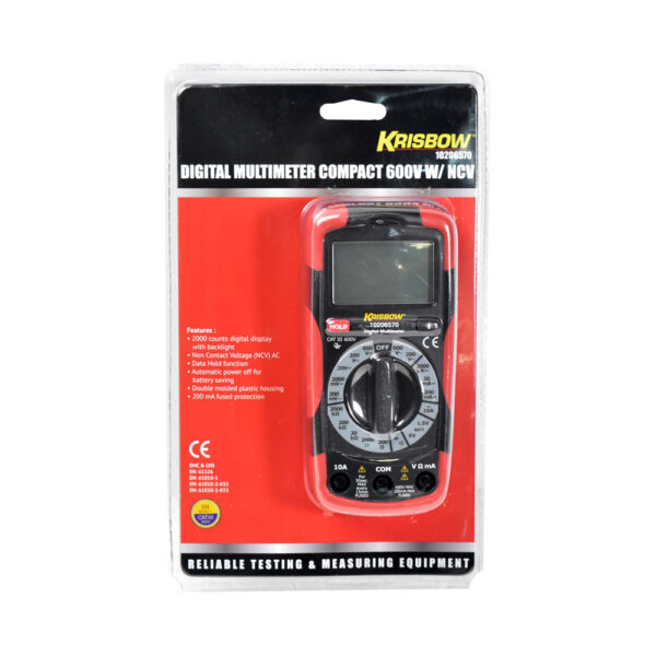 Alat Ukur Digital Multimeter Compact 600V Krisbow Dengan Ncv-38939