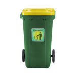 Tempat Sampah Plastik Krisbow New Eco 120 Ltr Hijau Tutup Kuning-0