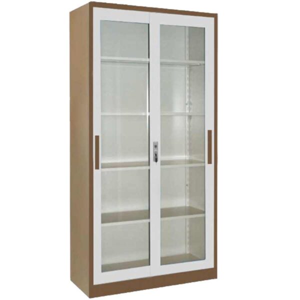 Lemari Arsip Krisbow File Cabinet Sliding 90x40x185 cm Cokelat-0