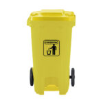 Tempat Sampah Plastik Pedal Outdoor 100 Liter Krisbow warna Kuning-0