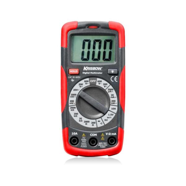 Alat Ukur Digital Multimeter Compact 600V Krisbow Dengan Ncv-0