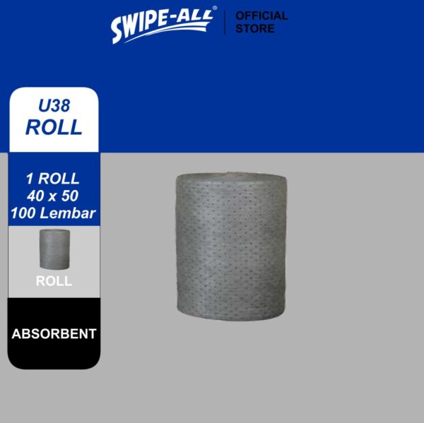 SWIPE-ALL U38 UNIVERSAL SORBENT ROLL, 40 X 50 CM, 100 SHEETS PER ROLL-0