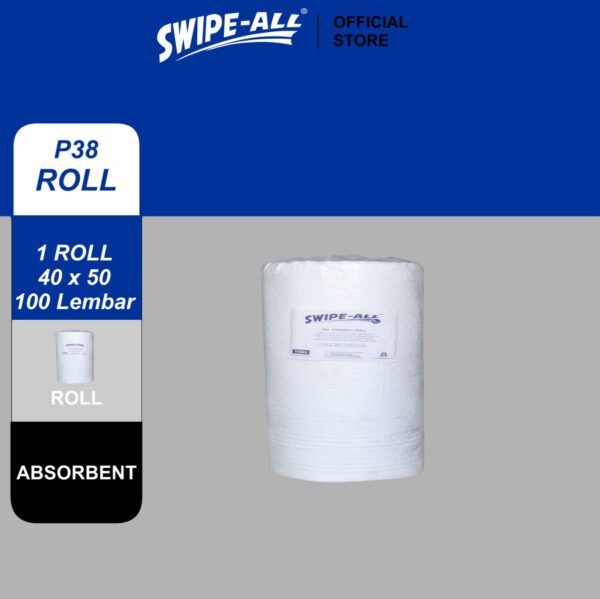 SWIPE-ALL P38 OIL SORBENT ROLL, 40 X 50 CM, 100 SHEETS PER ROLL-0