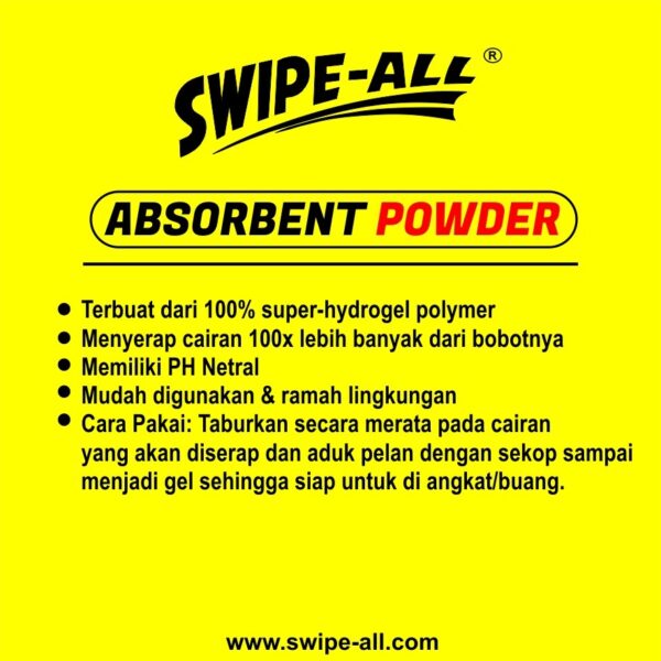 SWIPE-ALL Super Absorbent Powder, With PH Netral & Fast Absorption-38997