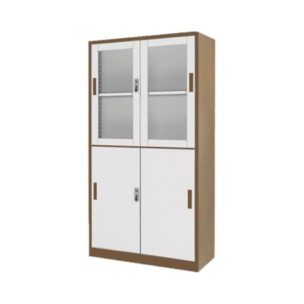 File Cabinet Sliding Lemari Kantor 4 Pintu Geser Krisbow 40x90x185 Cm-39348