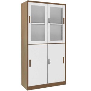 File Cabinet Sliding Lemari Kantor 4 Pintu Geser Krisbow 40x90x185 Cm-0