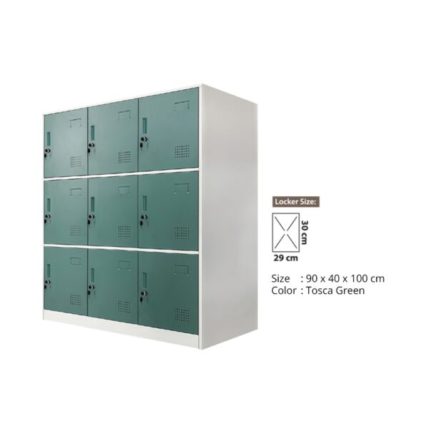 Loker 9 Pintu Krisbow Sl-a9 - Hijau Tosca-39391