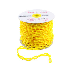 Rantai Dekorasi Plastik Chain Straight Link Krisbow 6 Mm x 40 M - Kuning-0