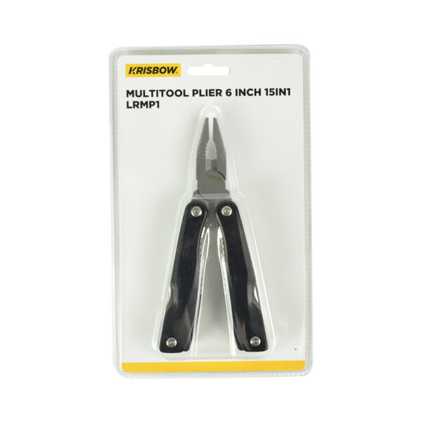 Tang Multifungs Plieri 15 Cm Krisbow 15 In 1 Lrmp1 - Hitam-0
