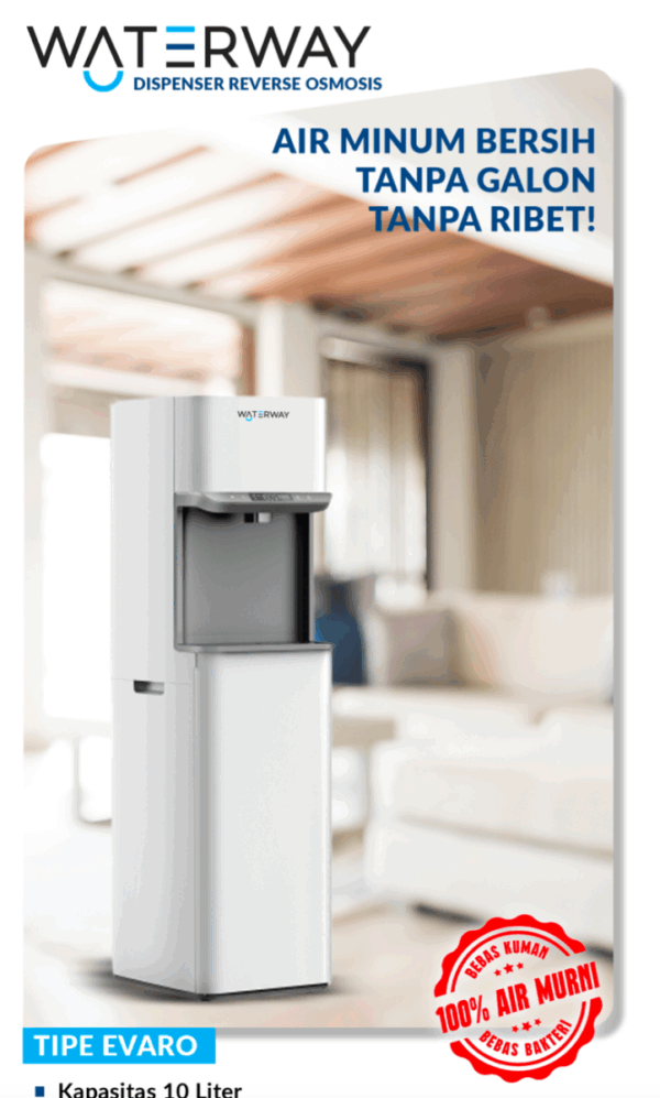 Dispenser Air Reverse Osmosis Waterway Kapasitas 10 Liter Evaro-0