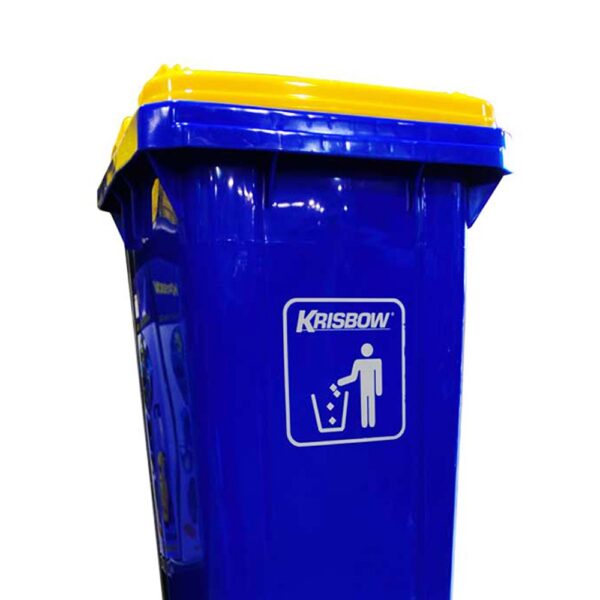 Tempat Sampah Warna Biru 240 liter KRISBOW KW1801275-39733