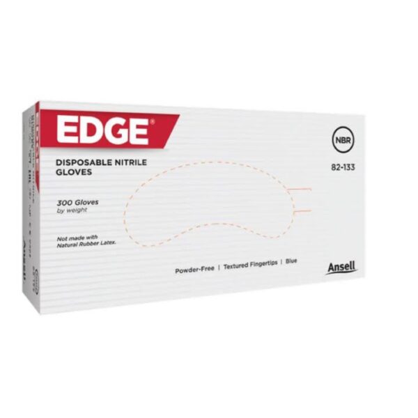 Ansell Edge Blue Disposable Gloves Nitrile Powder Free 82 - 133-39970