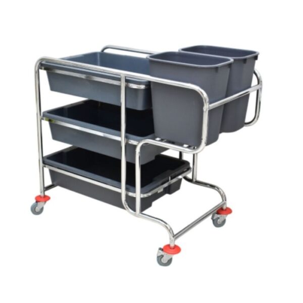 Large dish Collector Krisbow 110x58x104 Cm Troli Kebersihan-39991
