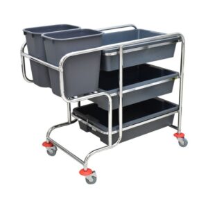 Large dish Collector Krisbow 110x58x104 Cm Troli Kebersihan-0