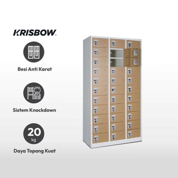 Locker 33 Doors Krisbow 450 X 900 X 1850mm-40082