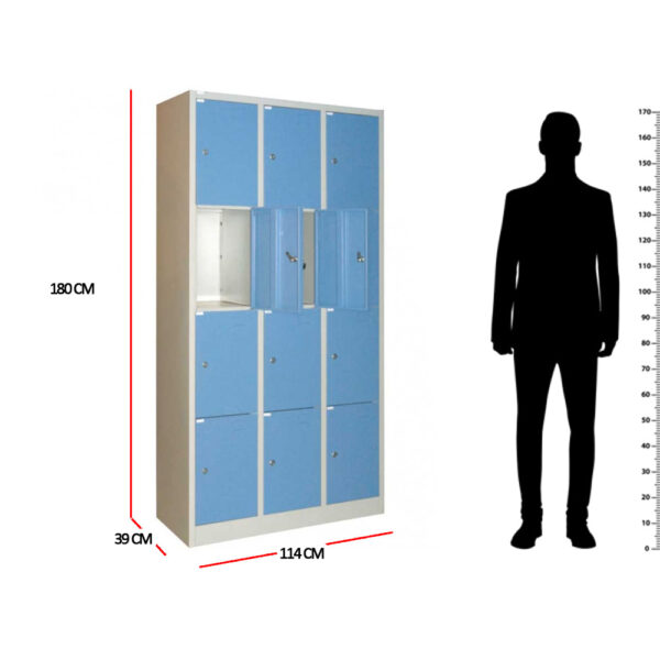 Lemari Locker 18 Pintu Krisbow 180X90X39CM-40077