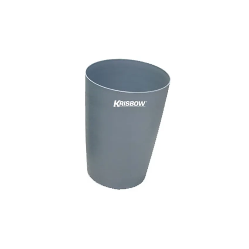 Dust Bin Round Krisbow Fire Resistant 7.5L Grey
