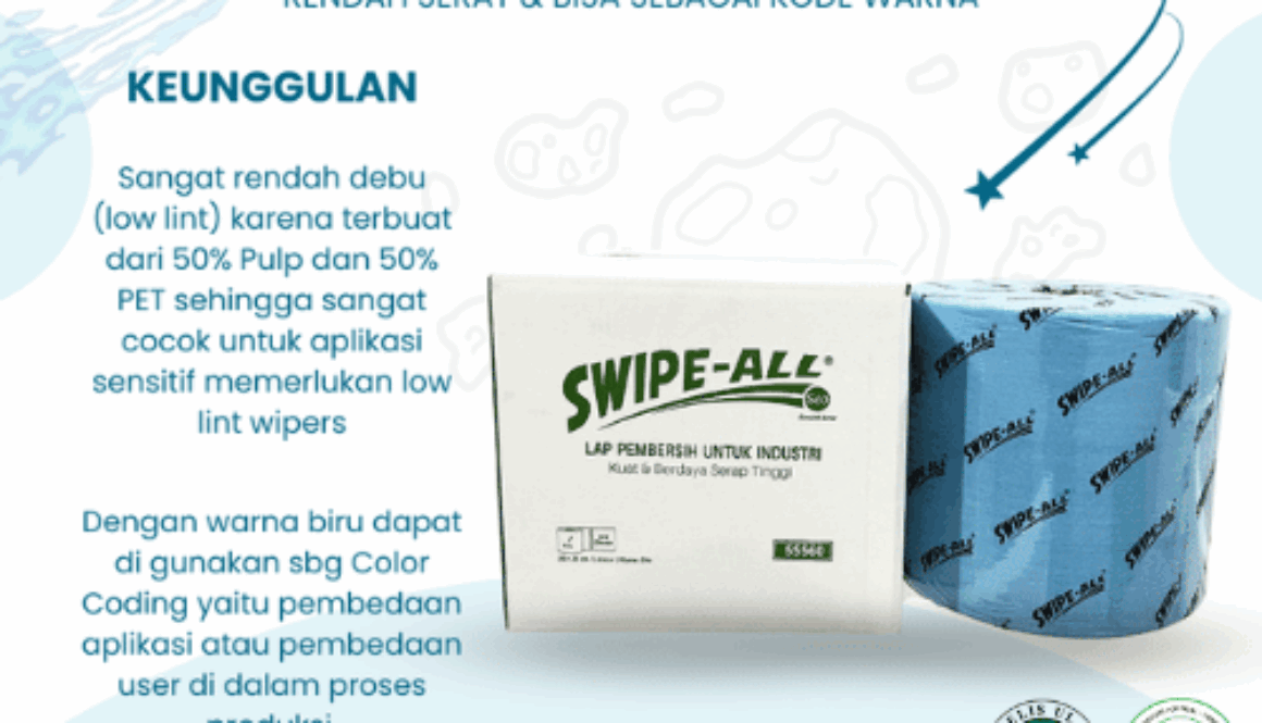 Industrial Wipes SWIPE ALL S60 Jumbo Roll Biru