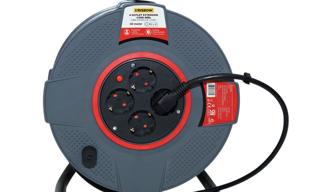 Kabel Roll Krisbow Cable Reel 1.5mmX50m Grey