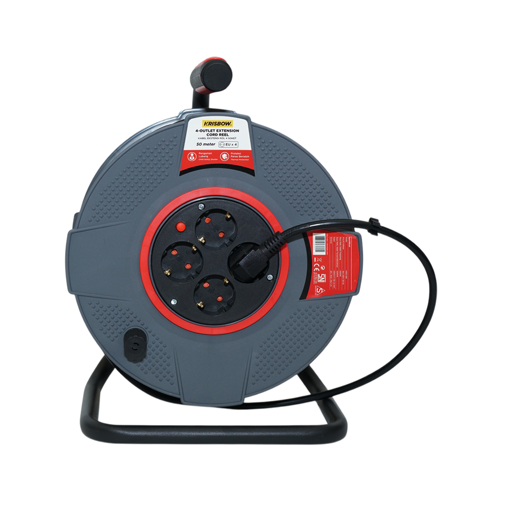 Kabel Roll Krisbow Cable Reel 1.5mmX50m Grey