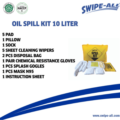 Oil Spill Kit 10 Liter Swipe All P10