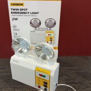 Krisbow Emergency Lamp Twin Spot 2W White 10665951